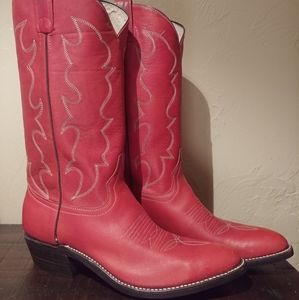 Handcrafted 'Cowtown' Brand Men's Leather Boots 9.5 D